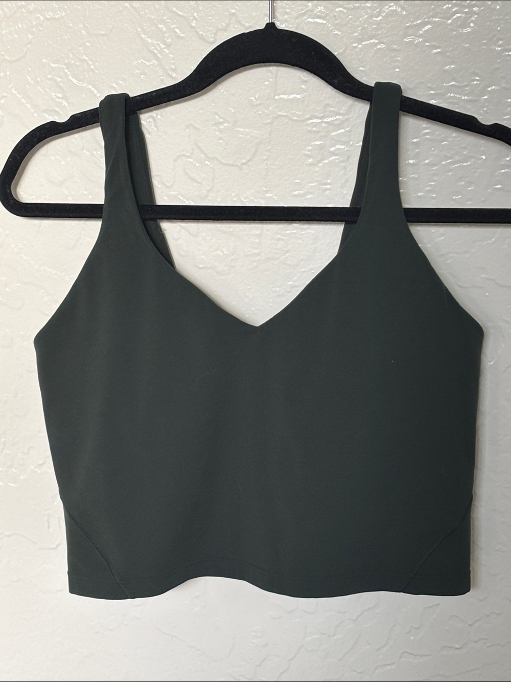 lululemon athletica Dark Green V-Neck Cropped Tank